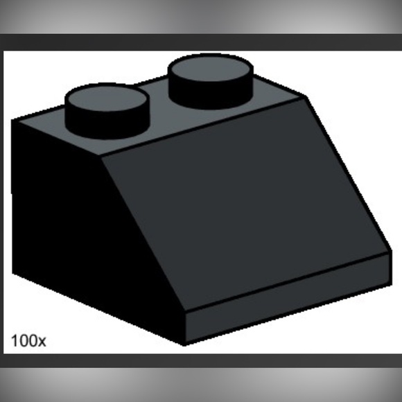 2000 Lego 3495 2x2 Roof Tile Steep Sloped Black - Picture 4 of 5